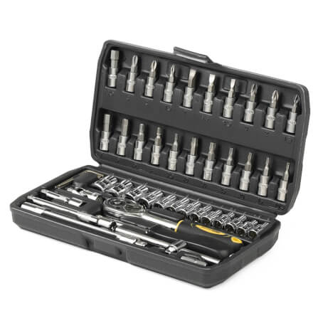 ชุดบ็อกซ์ DELTON รุ่น DKT-46PCS 1/4 นิ้ว แพ็ก 46 ชิ้น_1